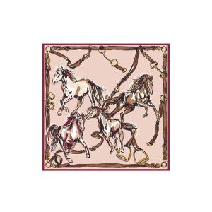 Silk Scarves Longchamp Scarf 90 Powder Silk Rosas | 639075PBN