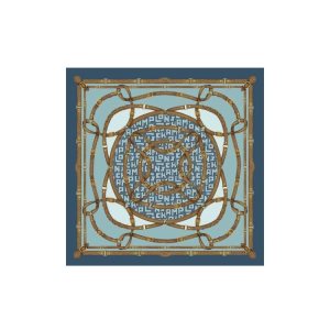 Silk Scarves Longchamp Scarf Thistle Silk Azules | 793501FRC
