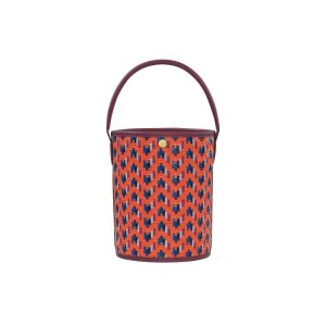 Top-handle Bags Longchamp Bucket Cuero Naranjas | 056321ZID