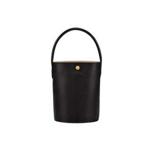 Top-handle Bags Longchamp Bucket Cuero Negras | 258096WTF