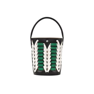 Top-handle Bags Longchamp Bucket Cuero Negras | 903462WNG
