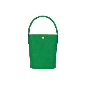 Top-handle Bags Longchamp Bucket Cuero Verde | 431789CHE
