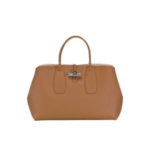 Top-handle Bags Longchamp L Cuero Beige | 931608GQH
