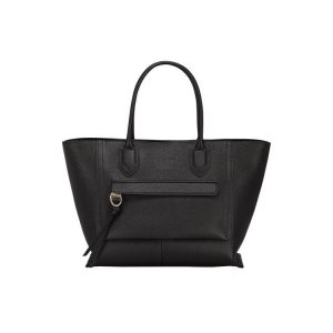 Top-handle Bags Longchamp L Cuero Negras | 859260UIB