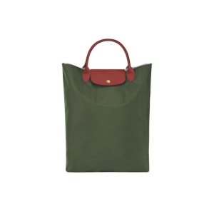 Top-handle Bags Longchamp Lona Kaki | 312908QSA