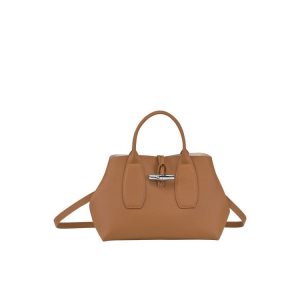 Top-handle Bags Longchamp M Cuero Beige | 203468JFT