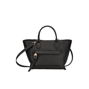 Top-handle Bags Longchamp M Cuero Negras | 543687SRP