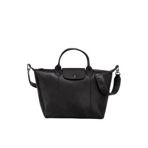 Top-handle Bags Longchamp M Cuero Negras | 814736GTM