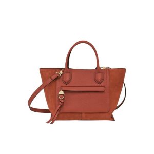 Top-handle Bags Longchamp M Marmelade Cuero Naranjas | 817362ALT