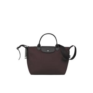 Top-handle Bags Longchamp M Recycled canvas Burdeos | 813690DIN