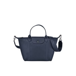 Top-handle Bags Longchamp S Cuero Azul Marino | 864723HNC