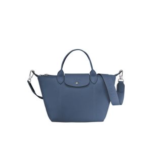 Top-handle Bags Longchamp S Cuero Azules | 930571VLW