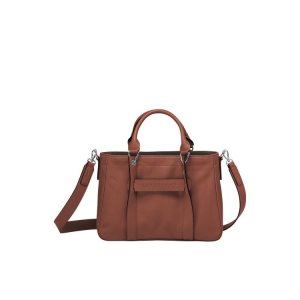 Top-handle Bags Longchamp S Cuero Marrones | 046312ETM