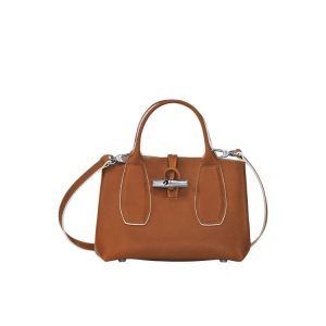 Top-handle Bags Longchamp S Cuero Marrones | 187203RSP