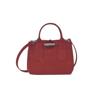 Top-handle Bags Longchamp S Cuero Rojas | 680751HEQ