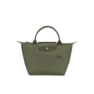 Top-handle Bags Longchamp S Forest Recycled canvas Verde | 798145GSI