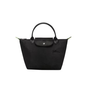 Top-handle Bags Longchamp S Recycled canvas Negras | 129573IKE