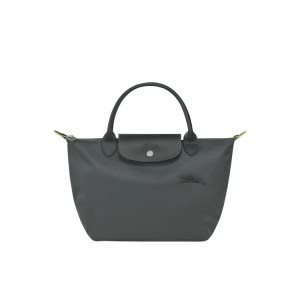 Top-handle Bags Longchamp S Recycled canvas Gris Oscuro | 856714WIS