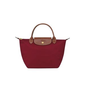 Top-handle Bags Longchamp S Recycled canvas Rojas | 860574UZJ