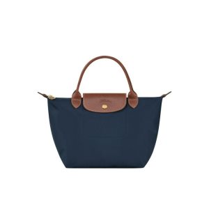 Top-handle Bags Longchamp S Recycled canvas Azul Marino | 963105IMC