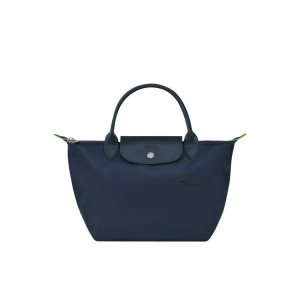 Top-handle Bags Longchamp S Recycled canvas Azul Marino | 974235WNM