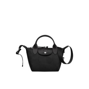 Top-handle Bags Longchamp Xs Recycled canvas Negras | 254986DES