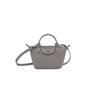 Top-handle Bags Longchamp Xs Turtledove Cuero Gris | 081463AJE