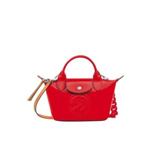 Top-handle Bags Longchamp Xs Vermilion Cuero Rojas | 431970PYN