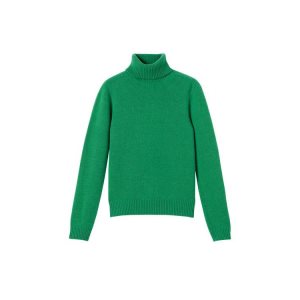 Tops & Blouses Longchamp Turtleneck Sueter Lana Verde | 869043VYO