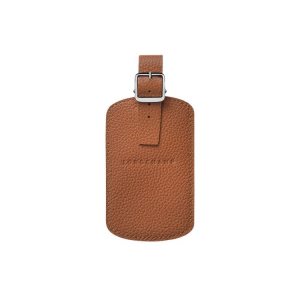 Travel Accessories Longchamp Luggage Tag Caramel Cuero Marrones | 354791GSE