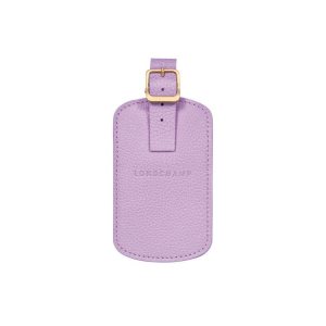 Travel Accessories Longchamp Luggage Tag Cuero Moradas | 432816RNX
