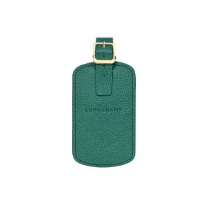Travel Accessories Longchamp Luggage Tag Cuero Gris Verde | 512930RBJ