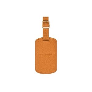 Travel Accessories Longchamp Luggage Tag Saffron Cuero Naranjas | 641097LAZ