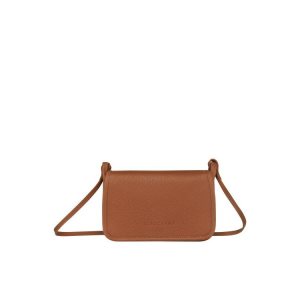 Wallets On Chain Longchamp On Caramel Cuero Marrones | 826741BZI